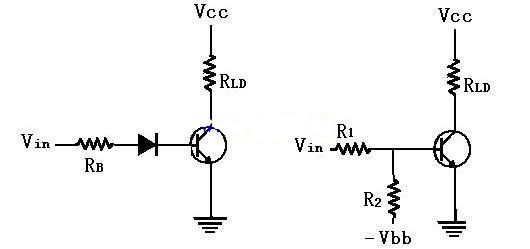 图1确保三极管开关动作，正确的两种改良电路