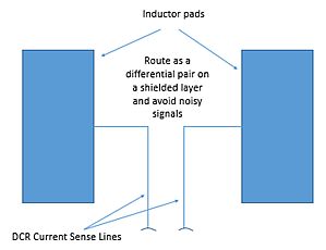 “图3：开尔文电感器电流检测布线。”