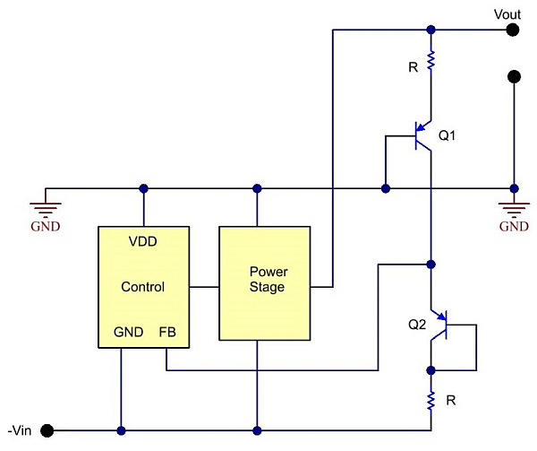 “图3：电平移位器用Q2抵消Q1相关的变化。”