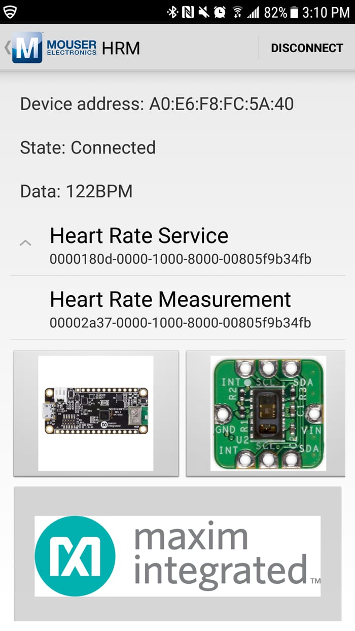 “图9：当你选择“心率测量”选项时，你就会看到屏幕上显示数据”