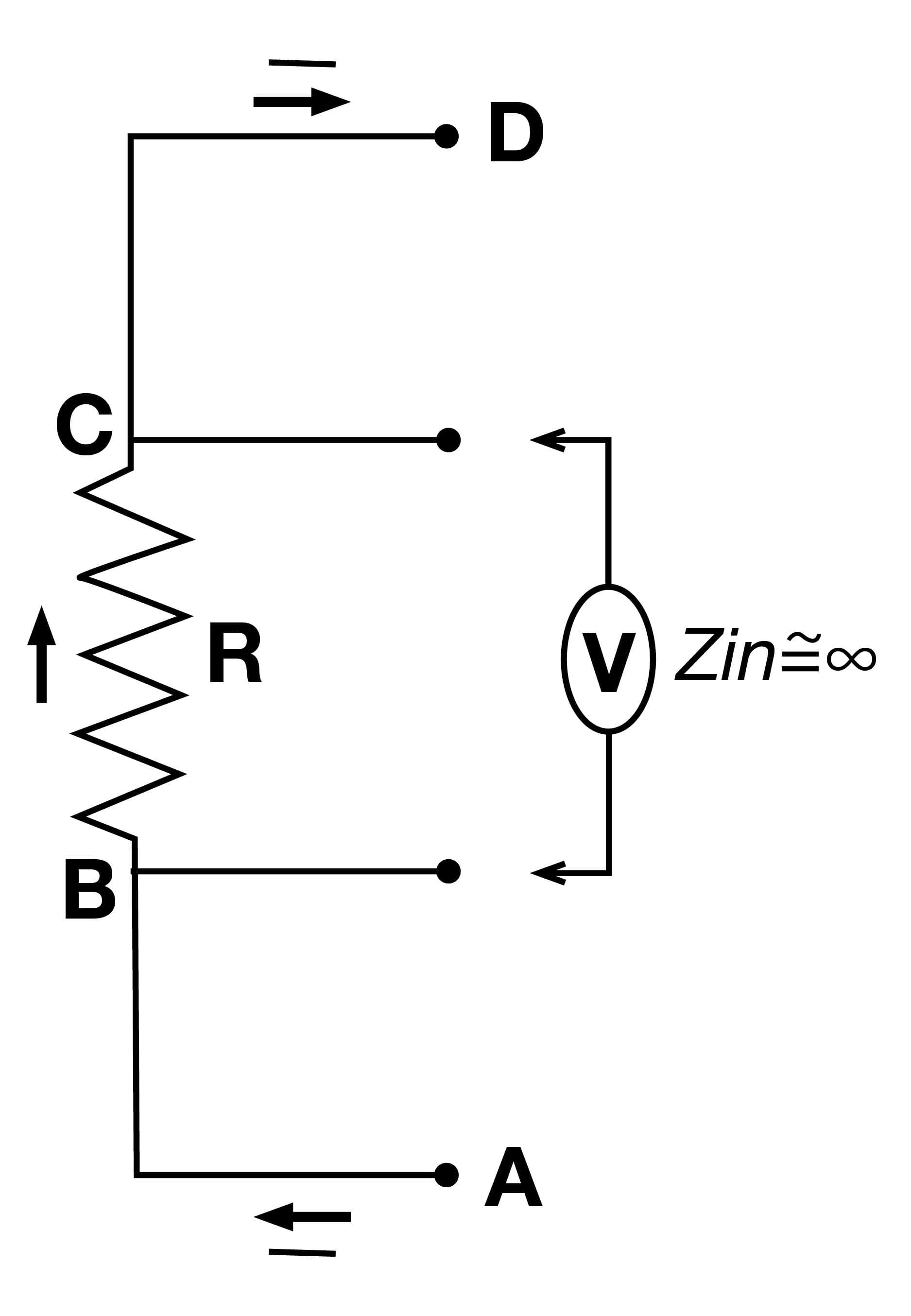 “图1：电流电感电阻原理图”