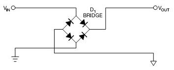 “图二、桥式防反接电路”