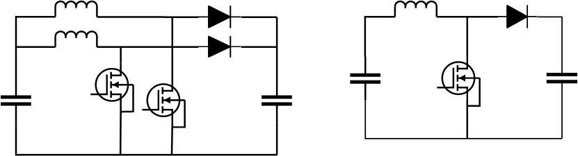 “图1：交错式和单级升压PFC”