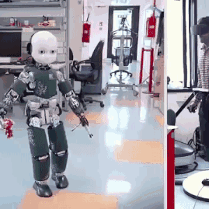 “意大利技术研究院研发的儿童机器人iCub”