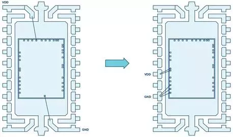 “图12：线性电路（左）和时钟电路（右）的供电方案”