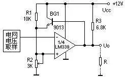 “图5：某电磁炉电网过电压检测电路”