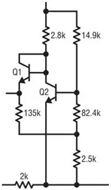 “图2：200mV基准电压源电路”