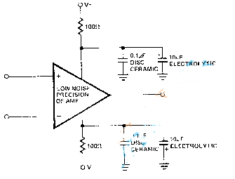“图3：运放供电的RC去耦"
