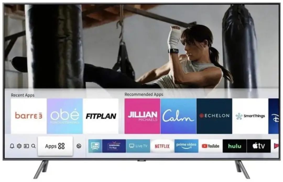 “图2：三星公司可与智能电视及摄像头配合使用的家庭智能训练器（图源：Samsung）”